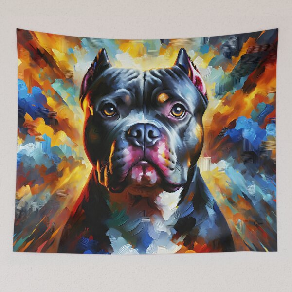 Item preview, American Bully Pitbull Dog Acrylic Print Pet Portrait Pet Lovers designed and sold by Puppy Puzzles Plus.