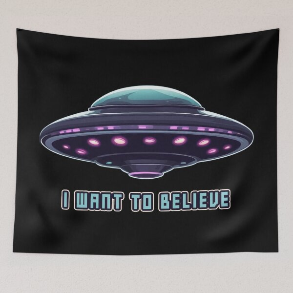 Item preview, I Want To Believe, UFO, Cyber Art designed and sold by Burn-Ego.