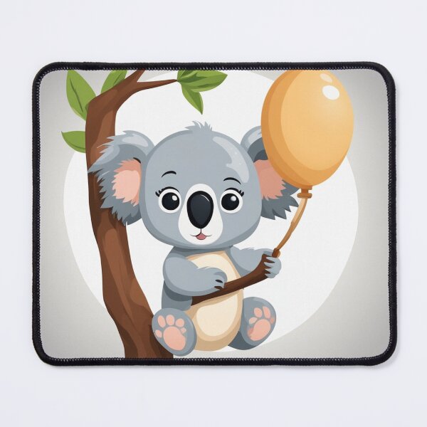 Item preview, Cute Baby Koala Holding Branch with Wood Balloon Cartoon Vector Icon Illustration designed and sold by hjian8219.