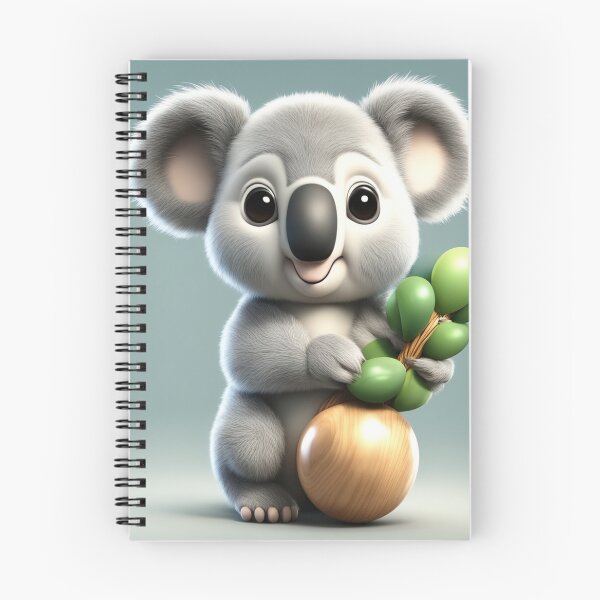 Item preview, Cute Baby Koala Holding Branch with Wood Balloon Cartoon Vector Icon Illustration designed and sold by hjian8219.