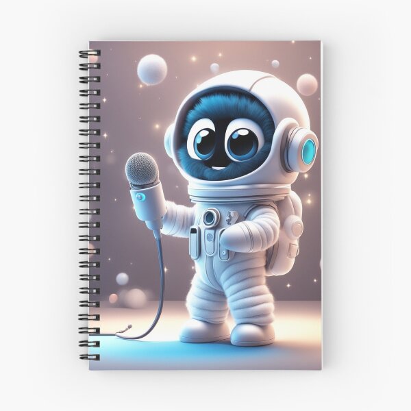 Item preview, Cute Astronaut Singing with Microphone Cartoon Vector Icon Illustration designed and sold by hjian8219.