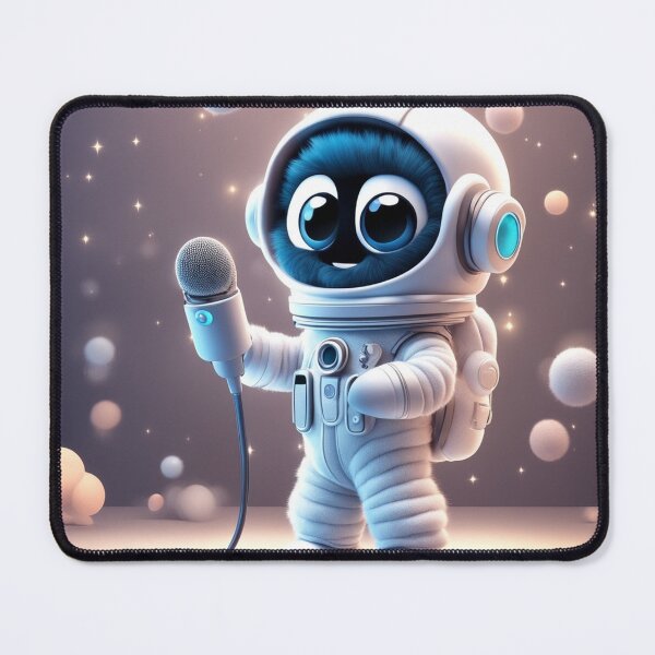 Item preview, Cute Astronaut Singing with Microphone Cartoon Vector Icon Illustration designed and sold by hjian8219.