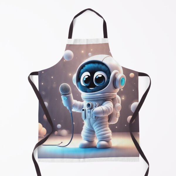 Item preview, Cute Astronaut Singing with Microphone Cartoon Vector Icon Illustration designed and sold by hjian8219.