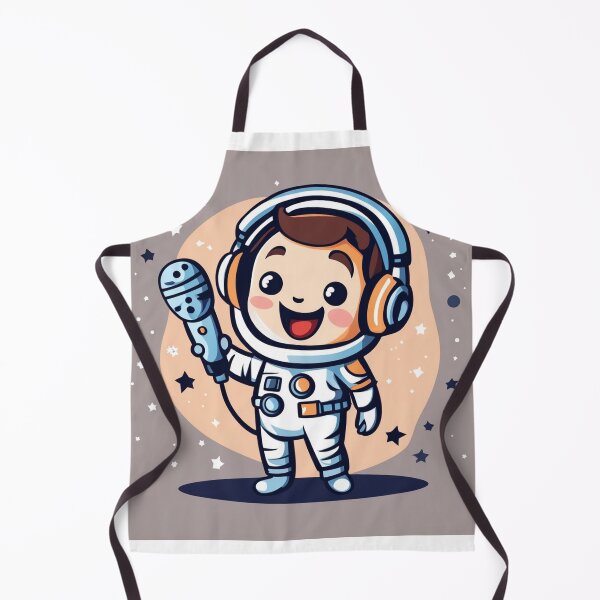 Item preview, Cute Astronaut Singing with Microphone Cartoon Vector Icon Illustration designed and sold by hjian8219.