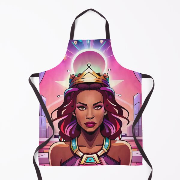 Item preview, Fabulous Woman Pink Cyberpunk Neon Retro Goddess designed and sold by Melan Designs.