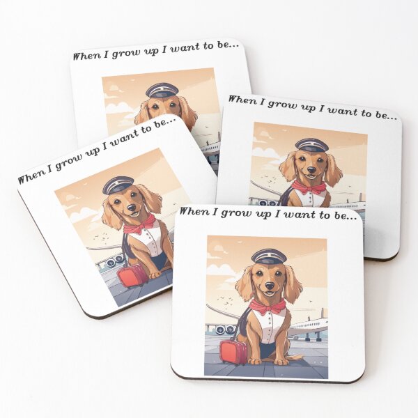 Item preview, When I grow up: Airhostess Dachshund designed and sold by KynsaPerow.