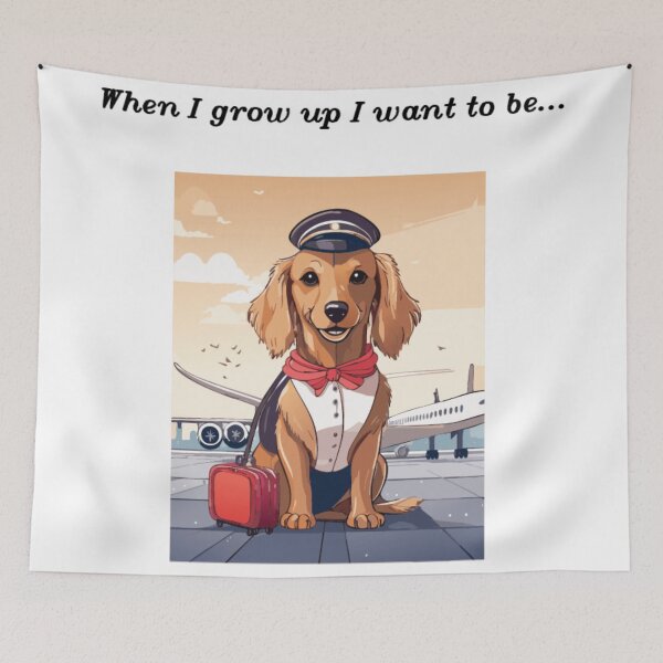 Item preview, When I grow up: Airhostess Dachshund designed and sold by KynsaPerow.