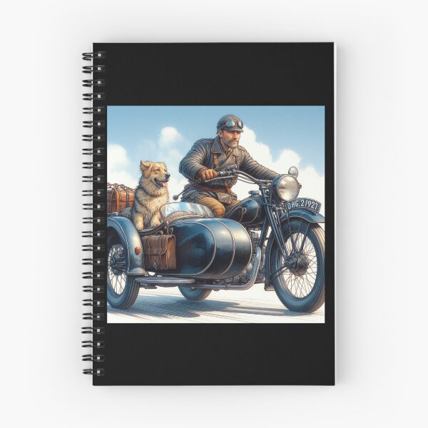 Item preview, Motorcycle Rider with his Dog in the Sidecar designed and sold by Halifaxartguy.