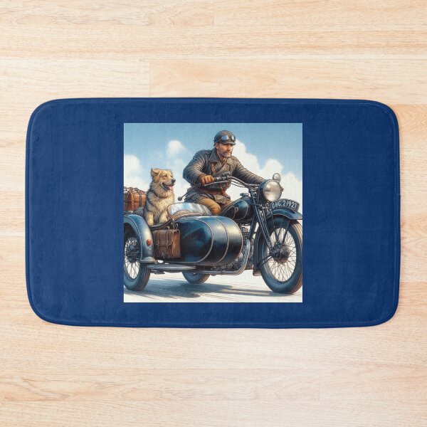 Item preview, Motorcycle Rider with his Dog in the Sidecar designed and sold by Halifaxartguy.