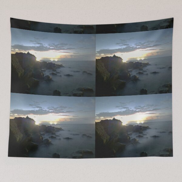 Item preview, Sunset and long exposure of fishing boats on the sea of ​​Mokji Island, east of Jeju, Korea. designed and sold by human8891.