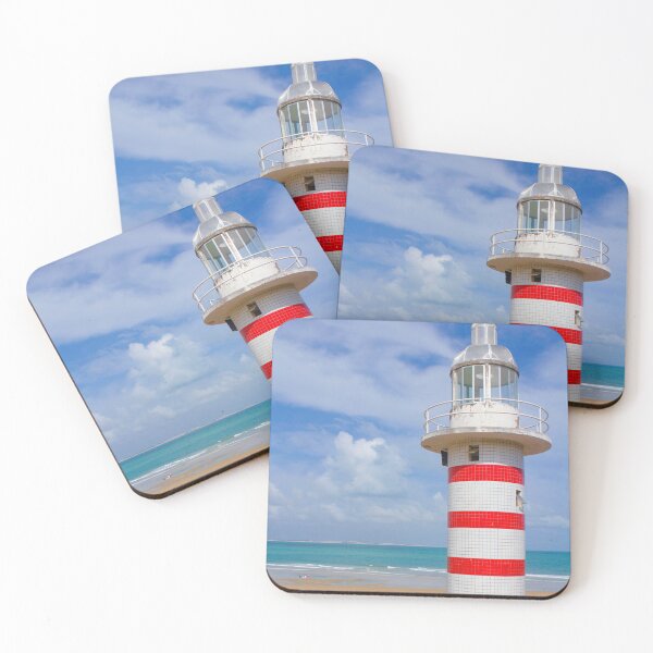 Item preview, Beach lighthouse beautiful sunny day designed and sold by Fran Cost.