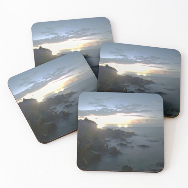 Item preview, Sunset and long exposure of fishing boats on the sea of ​​Mokji Island, east of Jeju, Korea. designed and sold by human8891.