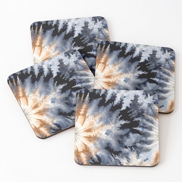 Item preview, 70s RETRO GROOVY TIE DYE ~ Black Gray Sand ~ Hippie Flower Power designed and sold by Spinning Plates 360.