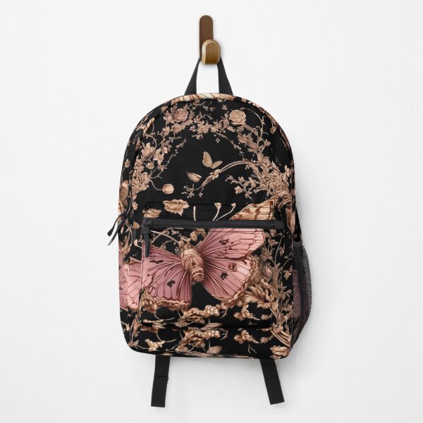 Item preview, Gothic Inspired Rose Gold Moth Floral Print designed and sold by JstPeachy.