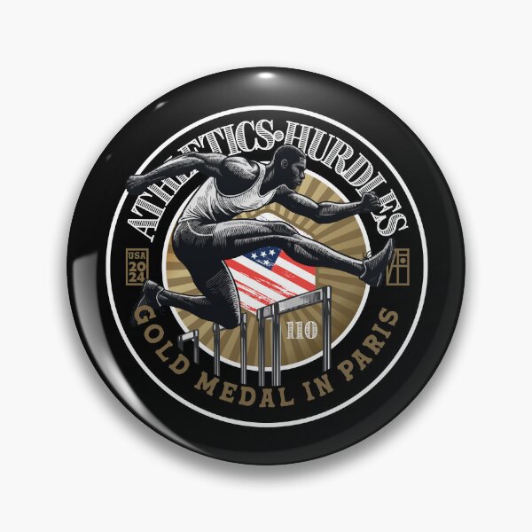 Item preview, 2024 - USA - ATHLETICS - HURDLES 110 - GOLD MEDAL - PARIS - 1 designed and sold by ArtProjectShop.