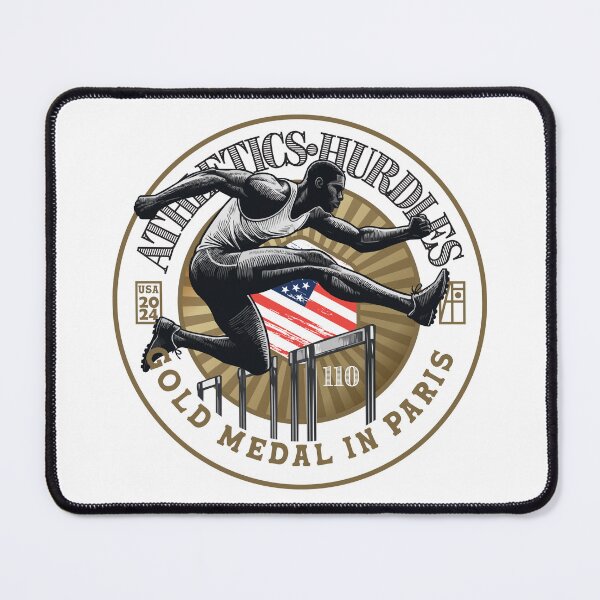 Item preview, 2024 - USA - ATHLETICS - HURDLES 110 - GOLD MEDAL - PARIS - 2 designed and sold by ArtProjectShop.