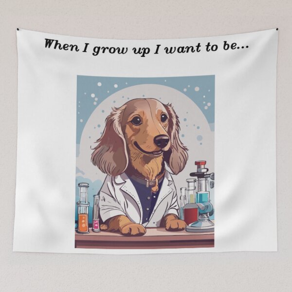 Item preview, When I grow up: Scientist Dachshund designed and sold by KynsaPerow.