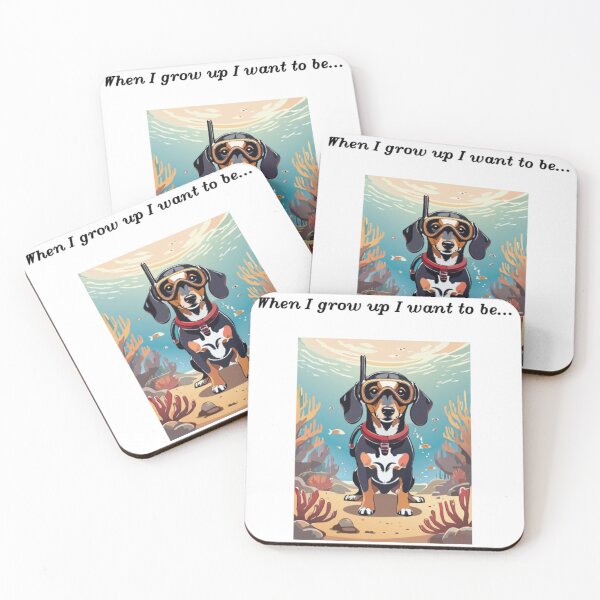 Item preview, When I grow up: Scuba Diver Dachshund designed and sold by KynsaPerow.