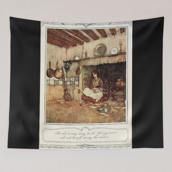 Item preview, Edmund Dulac - Cinderella in the Ashes  designed and sold by forgottenbeauty.
