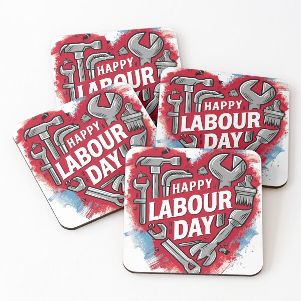Item preview, Happy Labour Day: Tools and Heart Watercolor designed and sold by InspiredCreatives.
