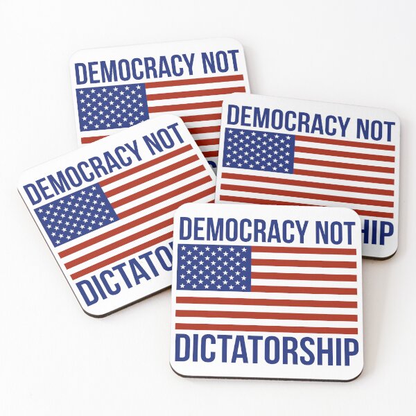 Item preview, Democracy not dictatorship  designed and sold by Rachel the Artist .