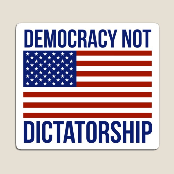 Item preview, Democracy not dictatorship  designed and sold by Rachel the Artist .