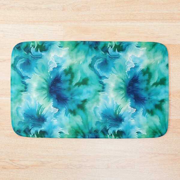 Item preview, 70s RETRO GROOVY TIE DYE ~ Sea Green Blue ~ Hippie Flower Power designed and sold by Spinning Plates 360.