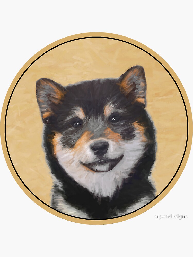 Shiba Inu Black And Tan Graphic "shiba Inu (black And Tan)" Sticker For Sale By Alpendesigns