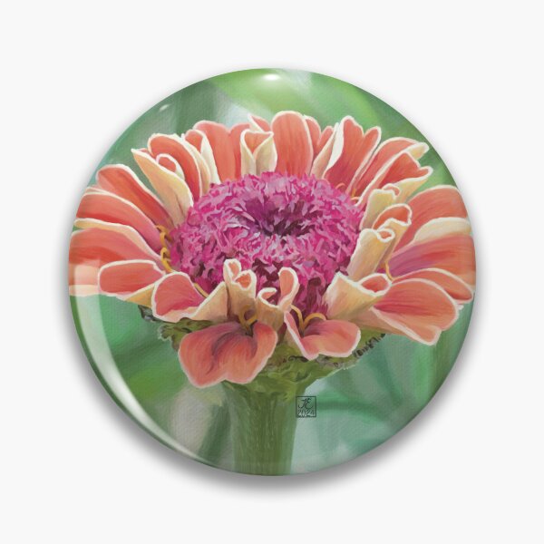 Item preview, Peachy Zinnia  designed and sold by FlyingDogStudio.