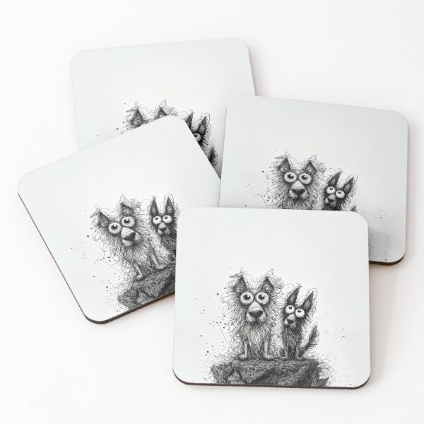 Item preview, Old Friends - Whimsical Scribble German Shepherds designed and sold by Michael van der Hoorn.