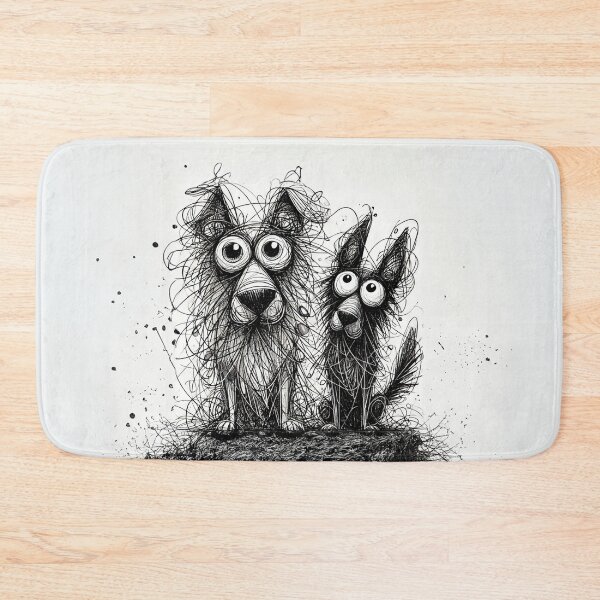 Item preview, Old Friends - Whimsical Scribble German Shepherds designed and sold by Michael van der Hoorn.