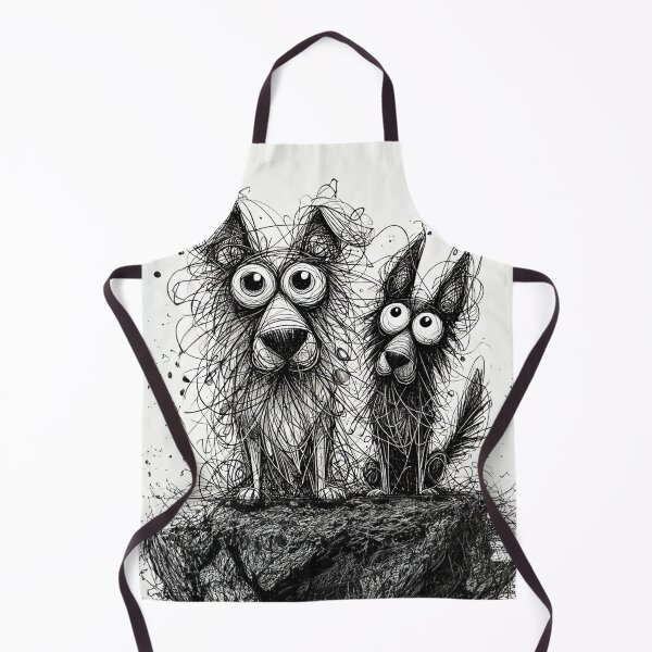 Item preview, Old Friends - Whimsical Scribble German Shepherds designed and sold by Michael van der Hoorn.