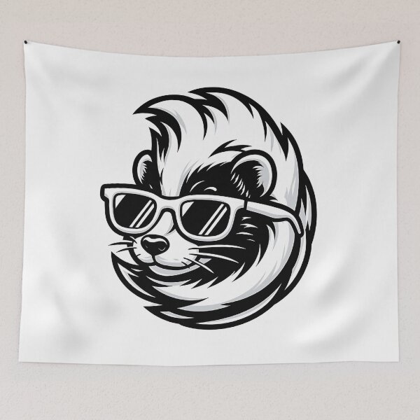 Item preview, Cool And Stylish Skunk Wearing Sunglasses  designed and sold by Smix Pixels.