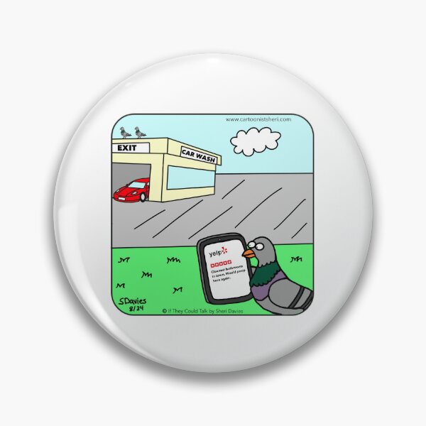 Item preview, Bird Bathroom Cartoon designed and sold by CartoonistSheri.