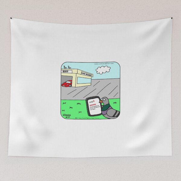 Item preview, Bird Bathroom Cartoon designed and sold by CartoonistSheri.