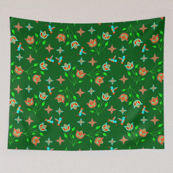 Item preview, Green Hummingbird Floral designed and sold by Niibidoon.