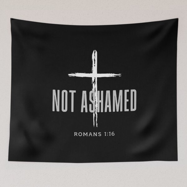 Item preview, Not Ashamed, Christian Women's Design, Christian Men's Bible Verse Quotes designed and sold by mattlee20.