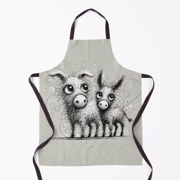 Item preview, Whimsical Scribble Donkeys Duo designed and sold by Michael van der Hoorn.