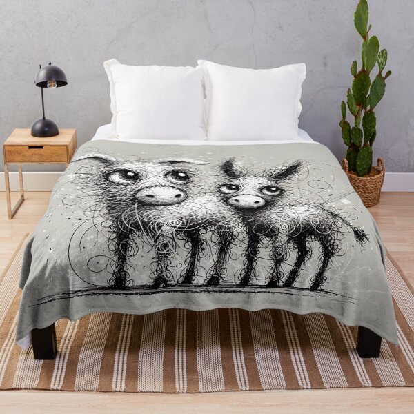 Item preview, Whimsical Scribble Donkeys Duo designed and sold by Michael van der Hoorn.