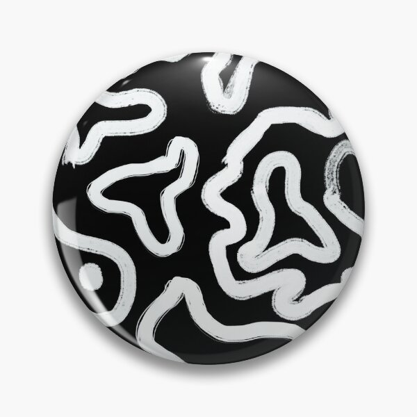 Item preview, Organic Flow Lines Black  designed and sold by pinebluedesign.