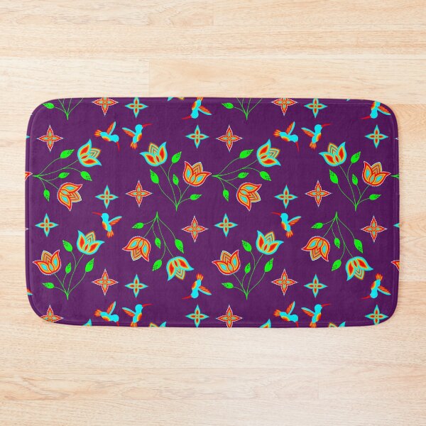 Item preview, Purple Hummingbird Floral designed and sold by Niibidoon.