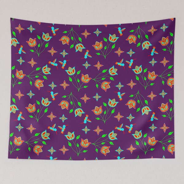 Item preview, Purple Hummingbird Floral designed and sold by Niibidoon.