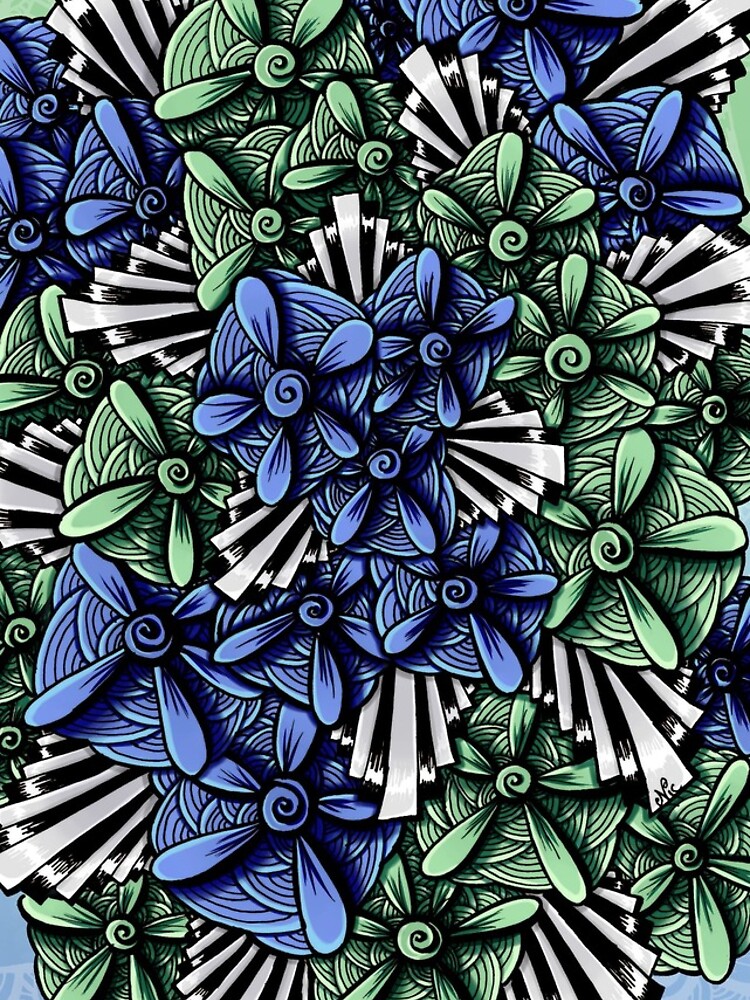 Zentangle Petal-Floodlights by digitalartbynic