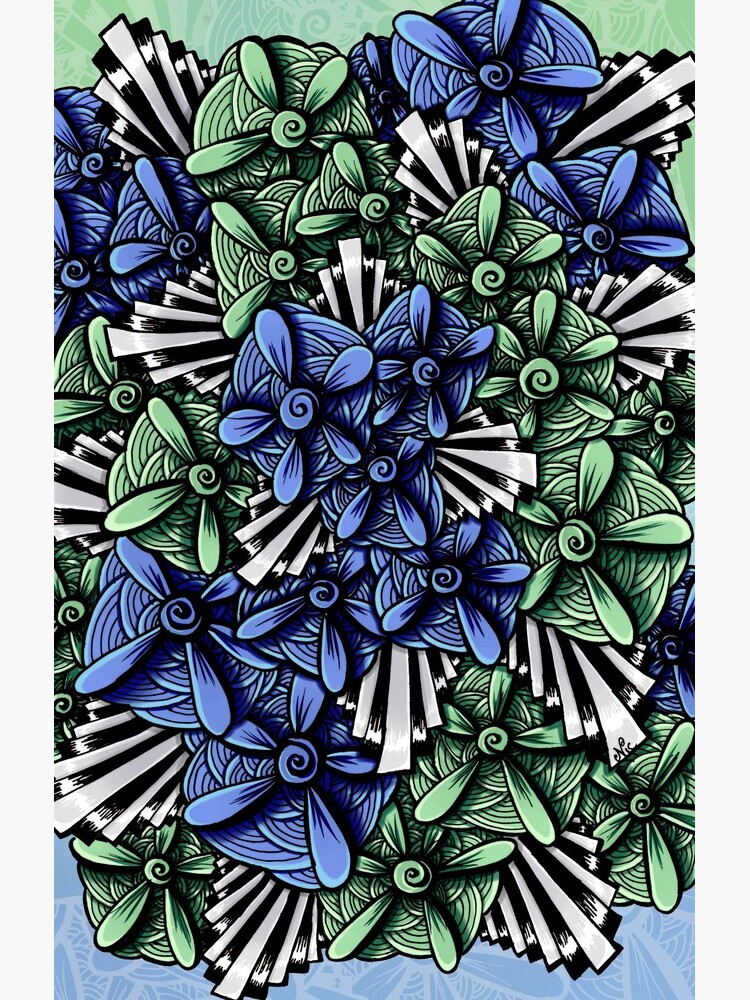 Zentangle Petal-Floodlights by digitalartbynic