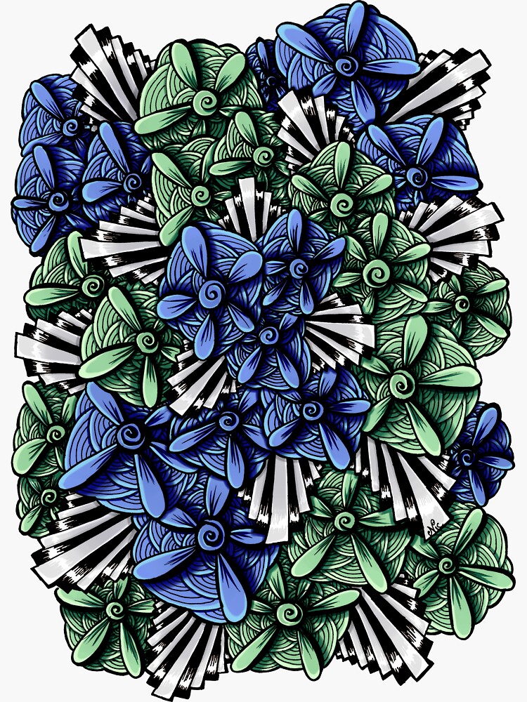 Zentangle Petal-Floodlights by digitalartbynic