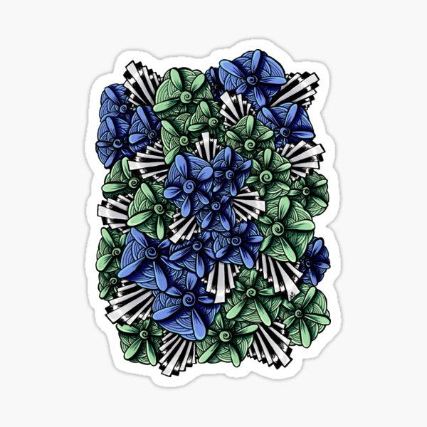 Zentangle Petal-Floodlights Sticker