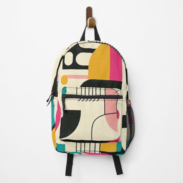 Item preview, Mid-Century Modern Geometric Pattern with Retro-Futuristic Elements designed and sold by PaintbrushPlace.