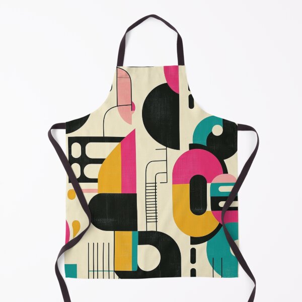 Item preview, Mid-Century Modern Geometric Pattern with Retro-Futuristic Elements designed and sold by PaintbrushPlace.