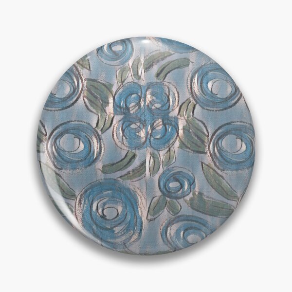 Item preview, Roses Blue in Silver By Amanda designed and sold by LavishWithLove.