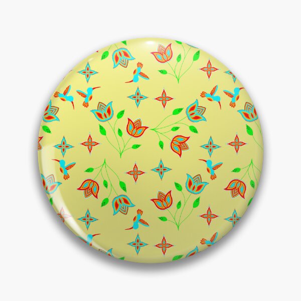 Item preview, Yellow Hummingbird Floral designed and sold by Niibidoon.